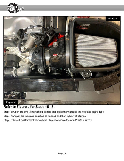 aFe Track Series Stage-2 Carbon Intake | Dodge Challenger 18-23 (57-10001D)