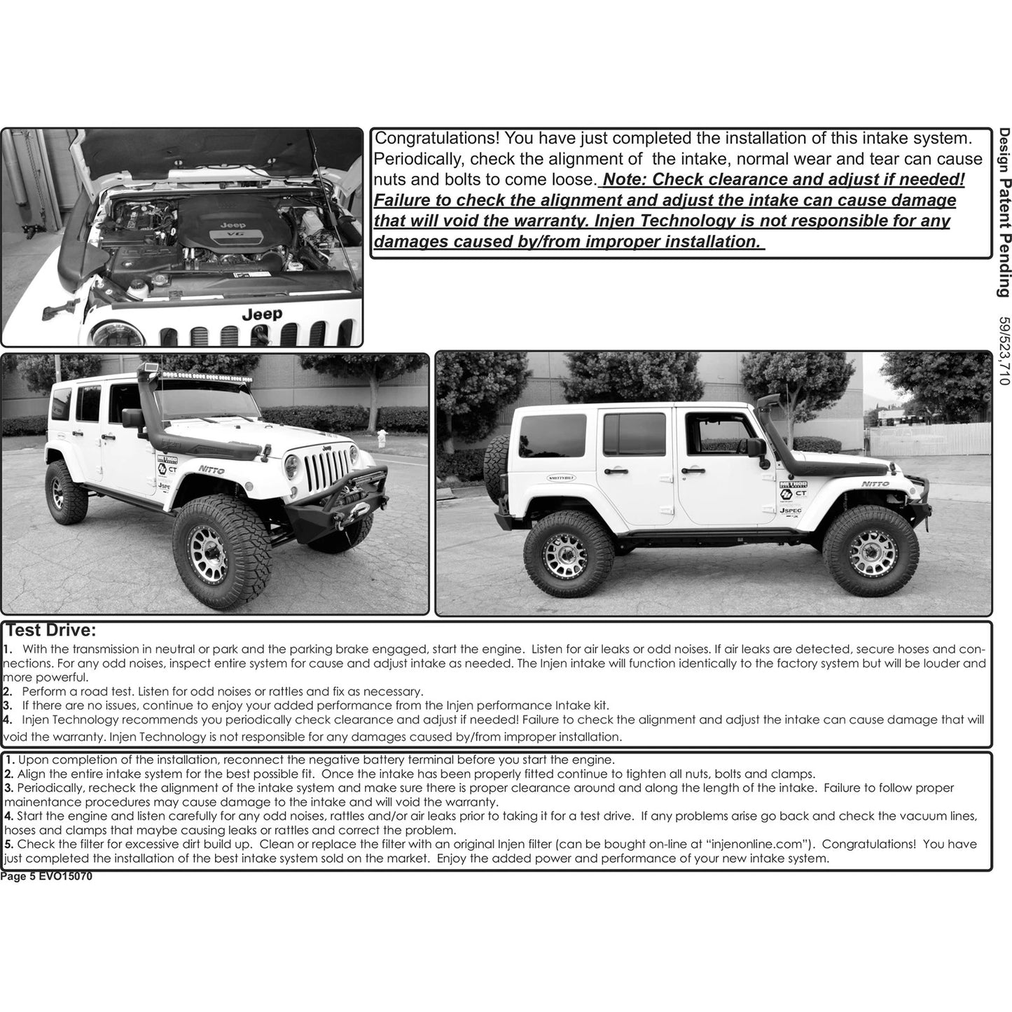 Injen Deep Water Crossing Snorkel | Jeep Wrangler (JK) 3.6L V6 (EVO15070)