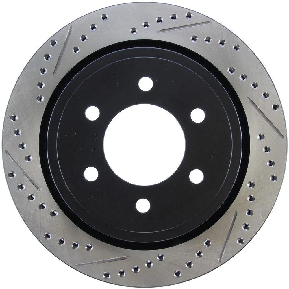 StopTech 127.65135R Rear Right Drilled Slotted Disc Brake Rotor for 12-20 F-150