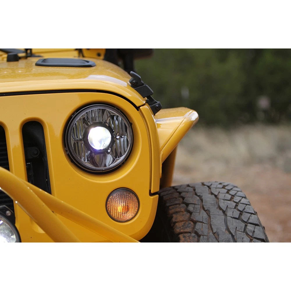 KC HiLiTES 7in Gravity LED Pro DOT Headlight | Jeep JK (07-18,97-07) (4234)