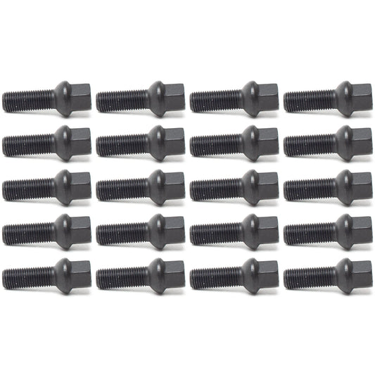 H&R 14 x 1.5 37mm VW / Audi Ball Head Wheel Bolts - Black Seat 17mm Head | VW / Audi (1453703SW)
