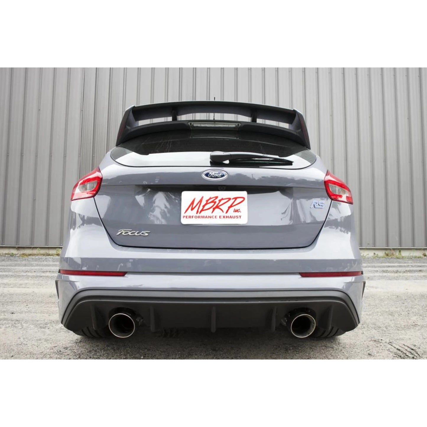 MBRP 3in Dual Outlet T409 Stainless Steel Cat-Back Exhaust | Ford Focus RS (16+) (S4203409)