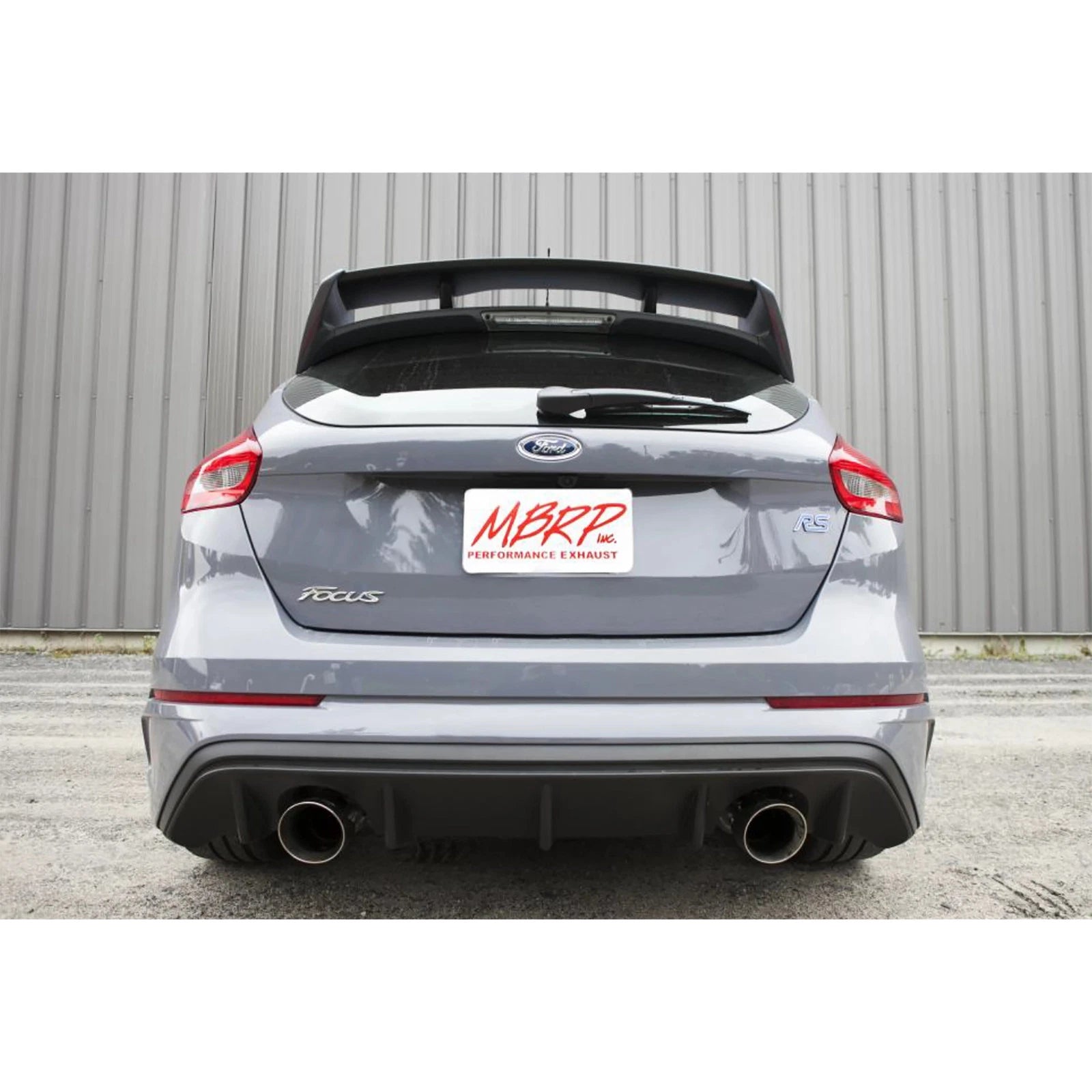 MBRP 3in Dual Outlet T409 Stainless Steel Cat-Back Exhaust | Ford Focus RS (16+) (S4203409)