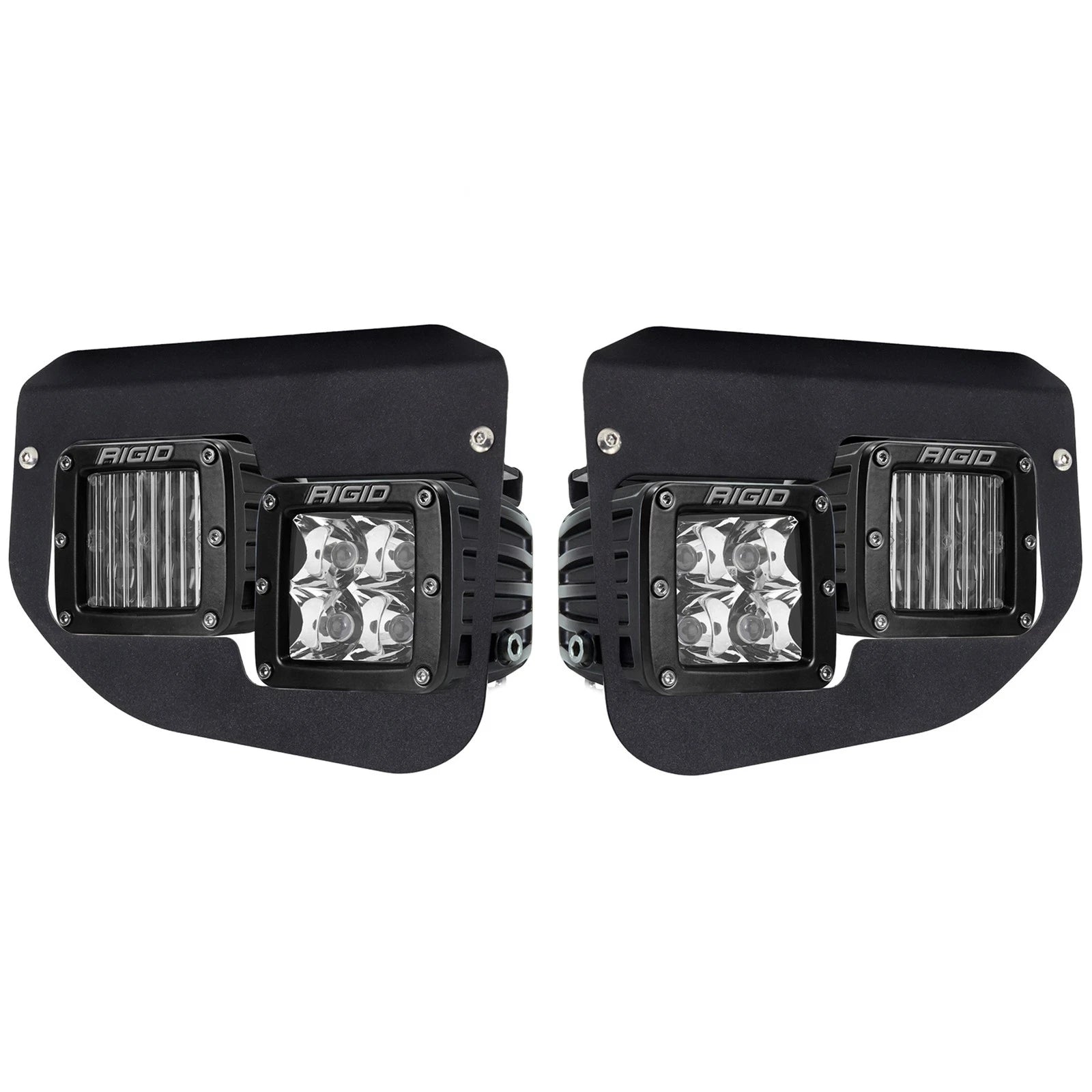 Rigid 46734 D-Series PRO SAE White Fog LED Lights Kit Set 20-24 Ford Super Duty