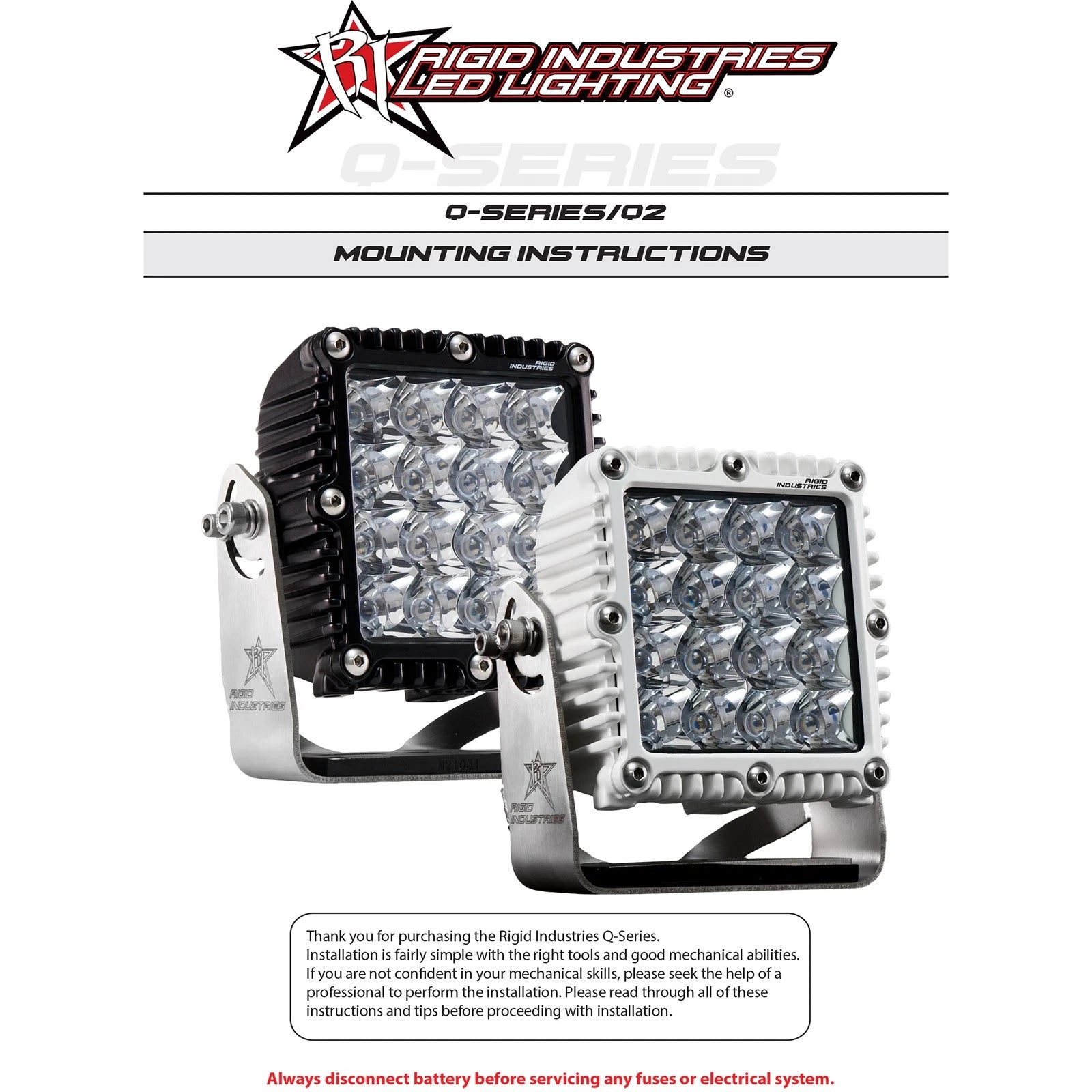 Rigid Industries Rigid Q-Series Pro LED Light - Hyperspot/Driving / Black Housing / Each (RIG544813)