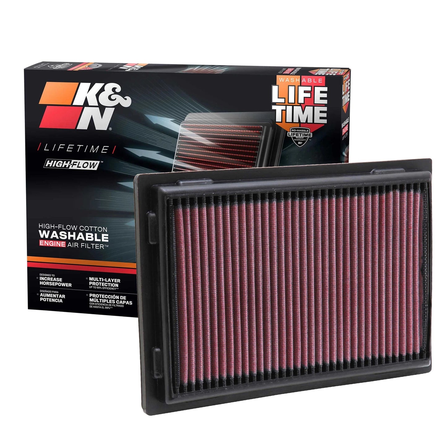 K&N Engineering Drop In Air Filter: Lexus LS460 2007 4.6L-V8