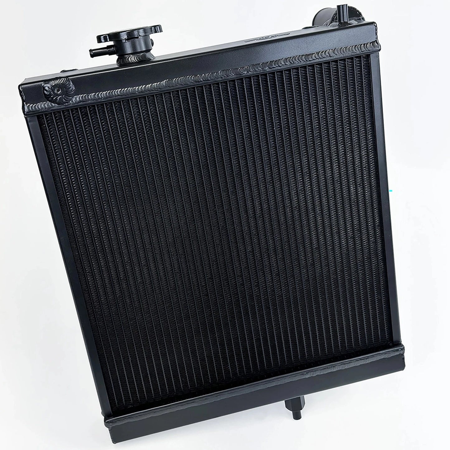 CSF High-Performance All-Aluminum Half Radiator - Black | Evo 7/8/9