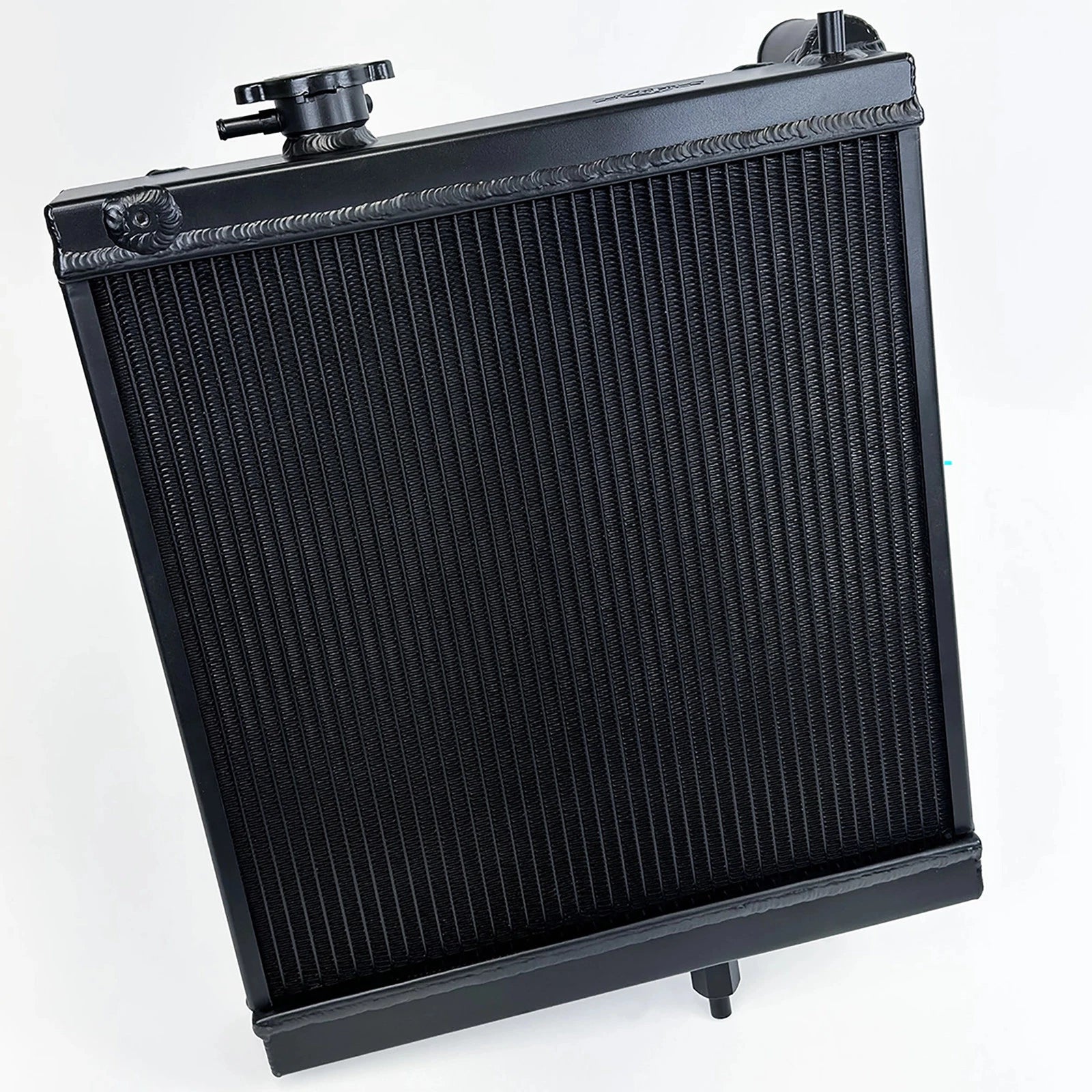 CSF High-Performance All-Aluminum Half Radiator - Black | Evo 7/8/9