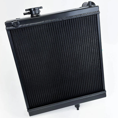 CSF High-Performance All-Aluminum Half Radiator - Black | Evo 7/8/9