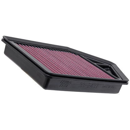 K&N 33-2437 High Flow Performance Washable Air Filter for 10-12 Honda CR-V 2.4L