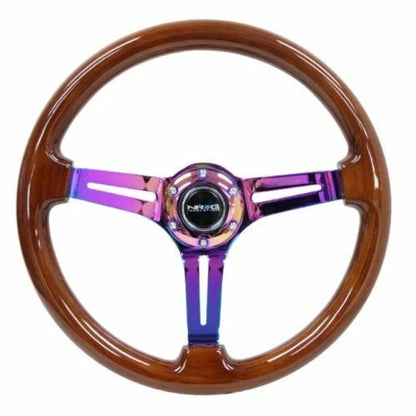 NRG 350MM 3" DEEP DISH WITH SLITS WOOD GRAIN