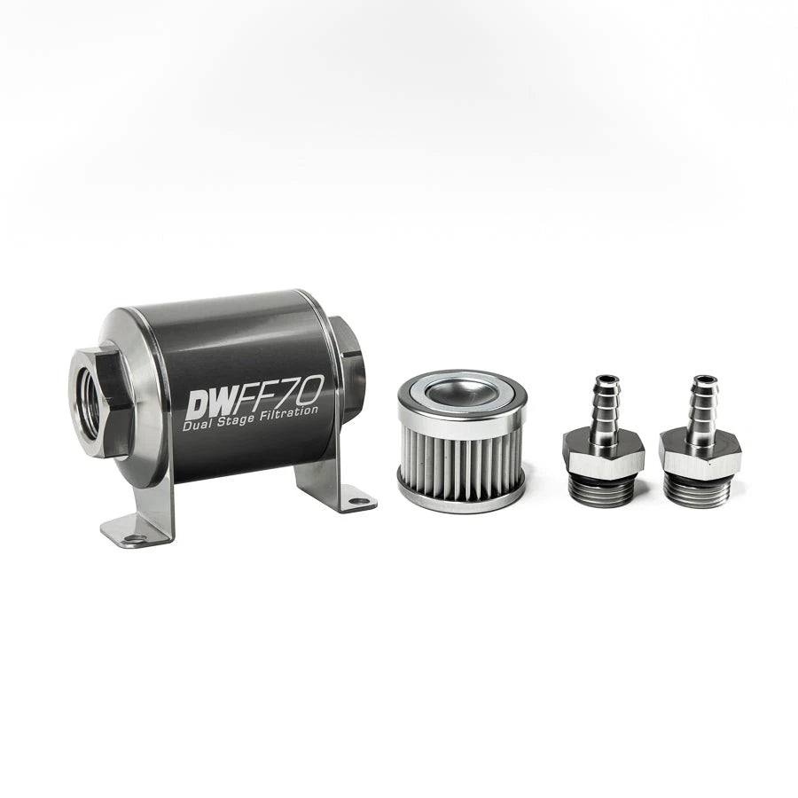 Deatschwerks Universal 70mm 10 Micron Fuel Filter Kit (8-03-070-010K-10/-38/-516/-6/-8)