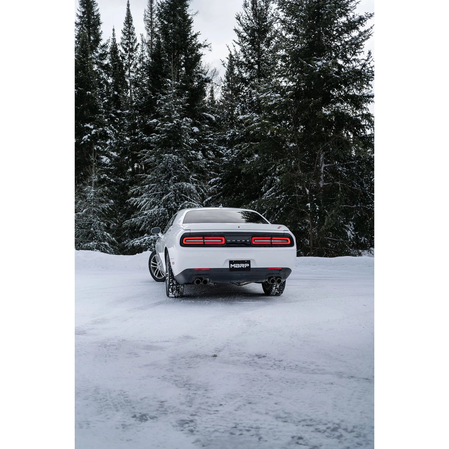 MBRP 2.5in Quad Split Rear Exit Cat-Back | Dodge Challenger 15-23 (S71113CF)