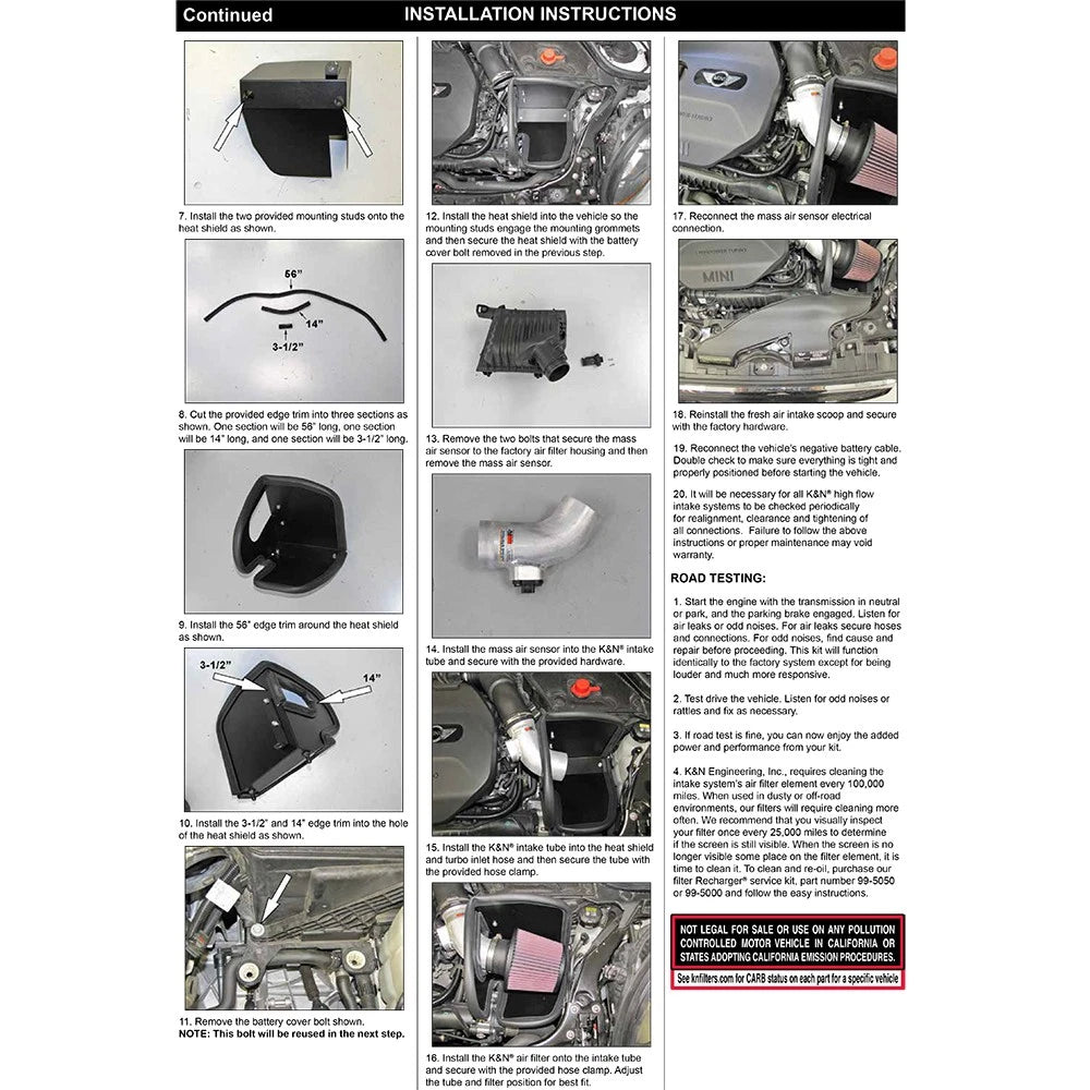 K&N Typhoon Performance Intake Kit | Mini Cooper (14-15) 1.5L (69-2026TTK)