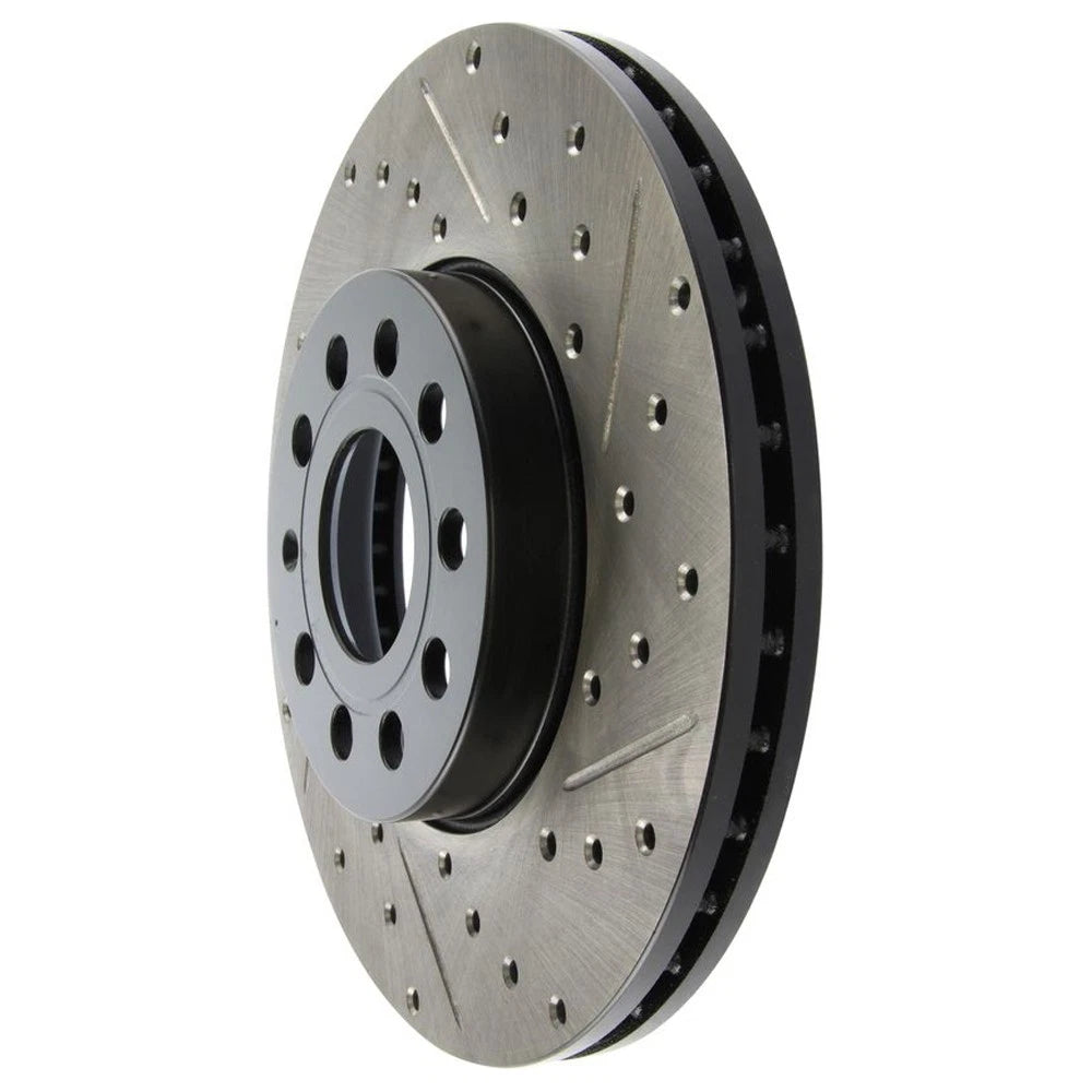 StopTech 127.33110L Front Left Drilled Brake Rotor for 10-19 A3 / 05-19 VW Jetta
