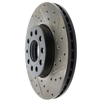 StopTech 127.33110L Front Left Drilled Brake Rotor for 10-19 A3 / 05-19 VW Jetta