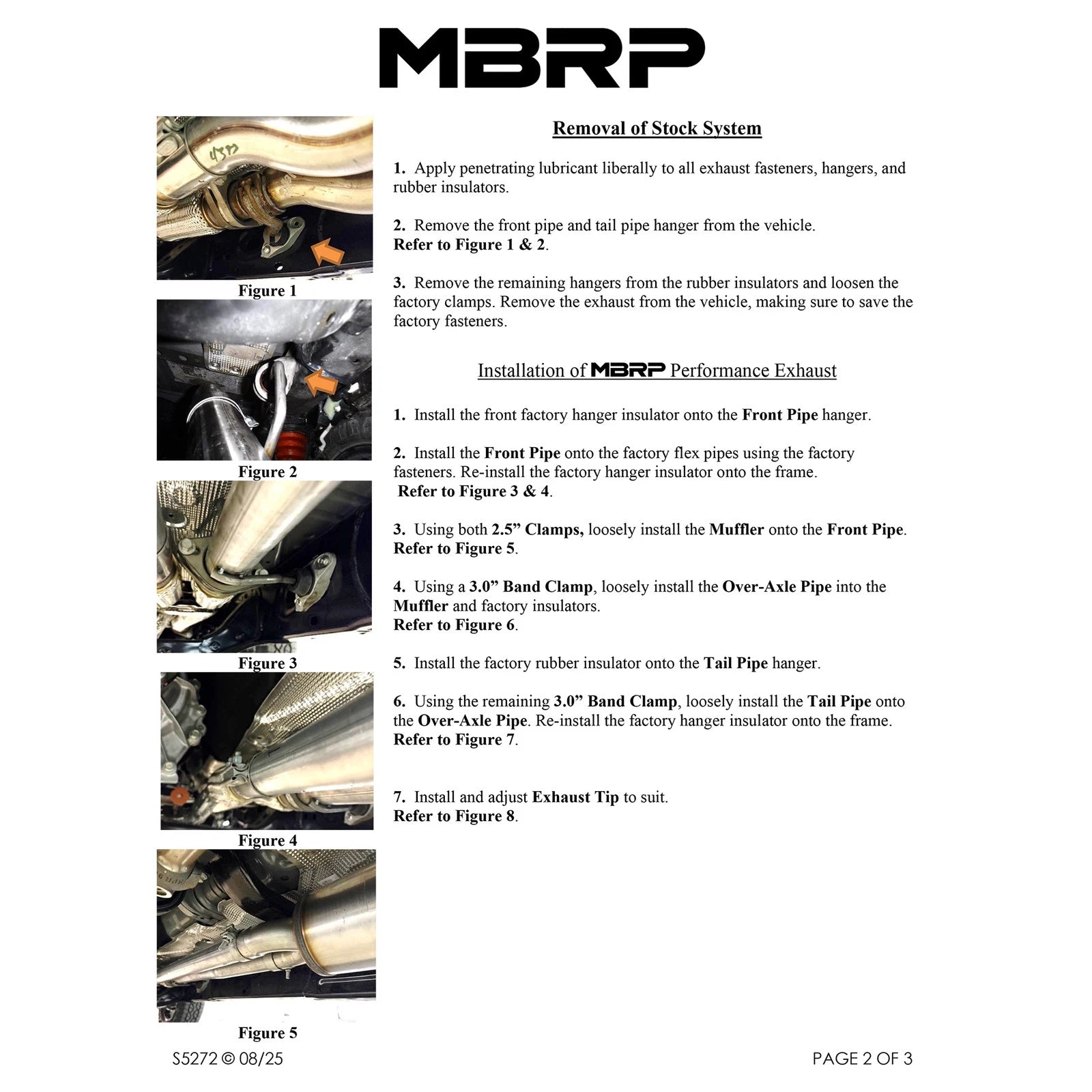 MBRP 2.7L 2.5 into 3in Single Side Exit Cat Back | Ford Ranger (24+)