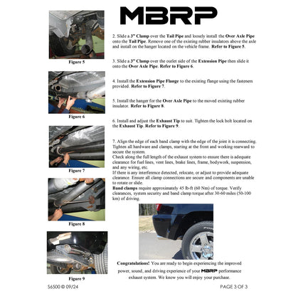 MBRP 3in. Filter Back Single Rear Exit | Jeep 3.0L (07-09) (S6500409)
