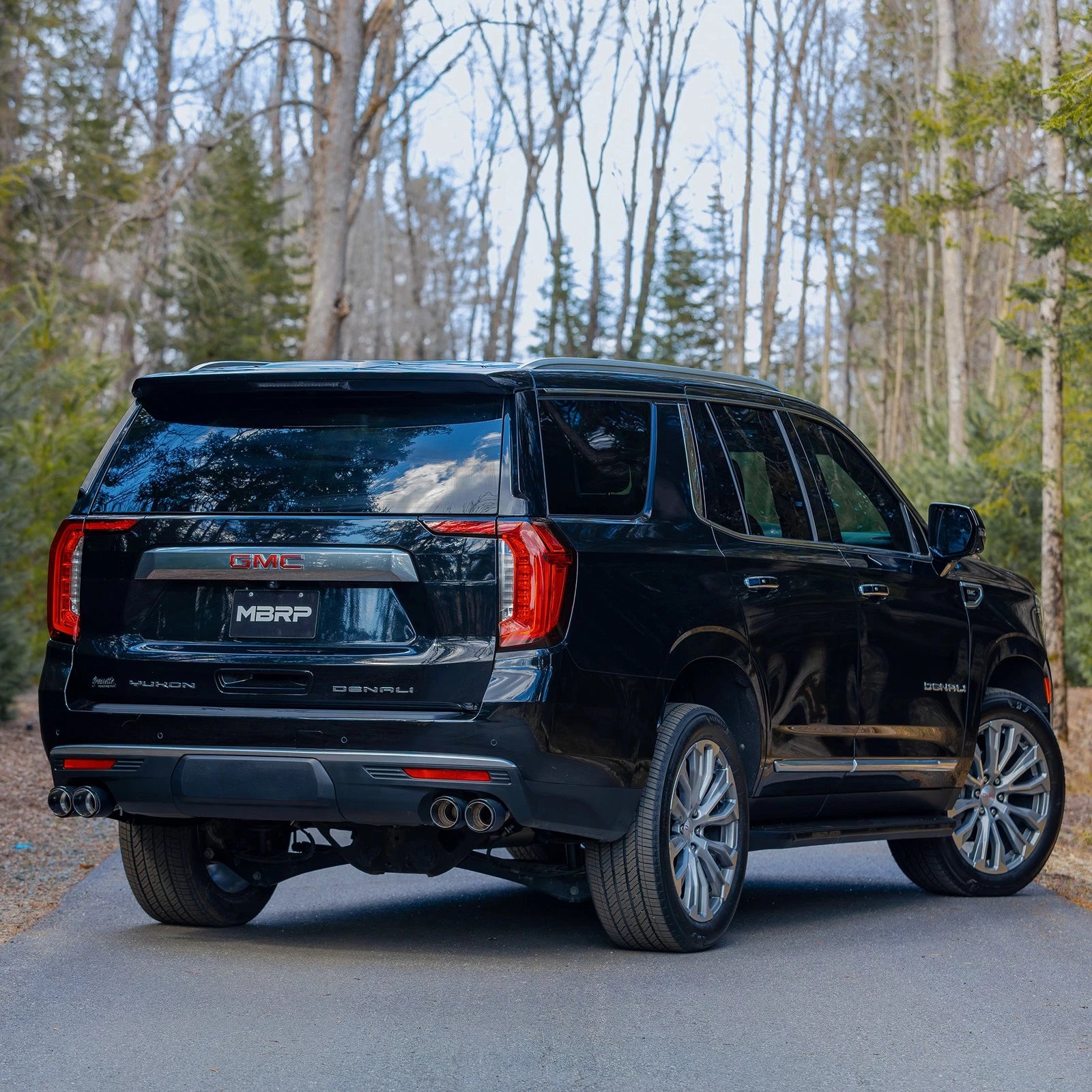 MBRP 3in Dual Split Cat-Back Exhaust w/ Quad Carbon Fiber Tips | Chevrolet Tahoe / GMC Yukon (21+) (S50573CF)