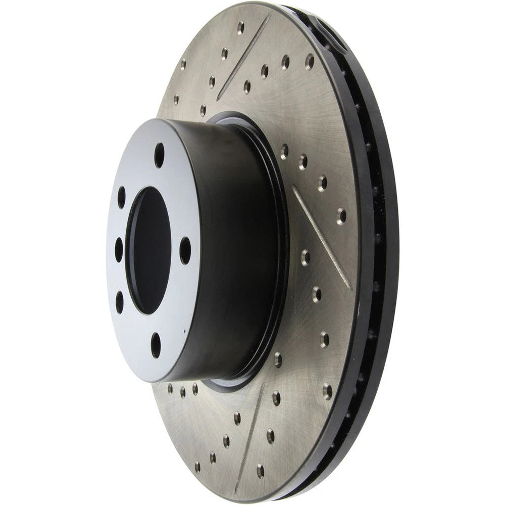StopTech 127.34108R Front Right Drilled Brake Rotor for 14-18 328d / 07-16 328i