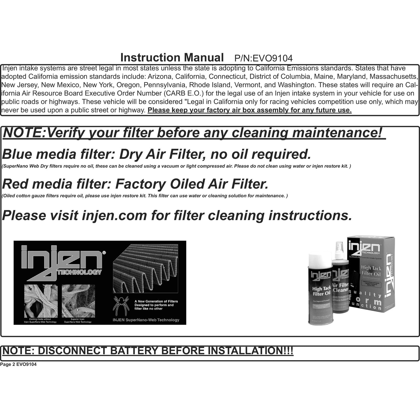 Injen Evolution Oiled Intake | Ford F-150 / Mustang / Expedition / Lincoln Navigator / F-150 Lightning (15-20/21-26/22-26)