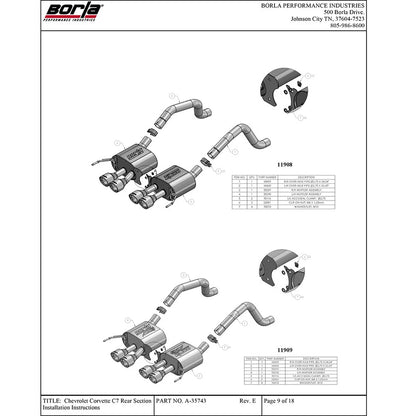Borla Axle-Back Exhaust System - ATAK | Multiple Fitments (11905)