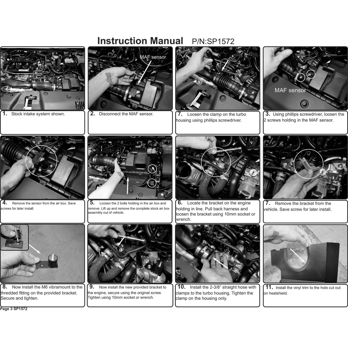 Injen 2016+ Honda Civic 1.5L Turbo Black Short Ram Air Intake | Honda Accord (03-20) / Civic IX/X (11-22) / Civic Type R FK8 / Acura RLX (SP1572BLK)