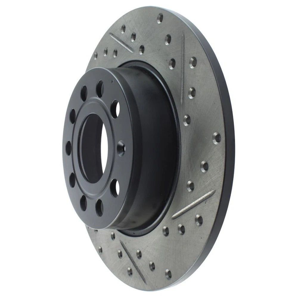 StopTech 127.33131L Rear Left Drilled Disc Brake Rotor for 10-18 Golf GTI Jetta