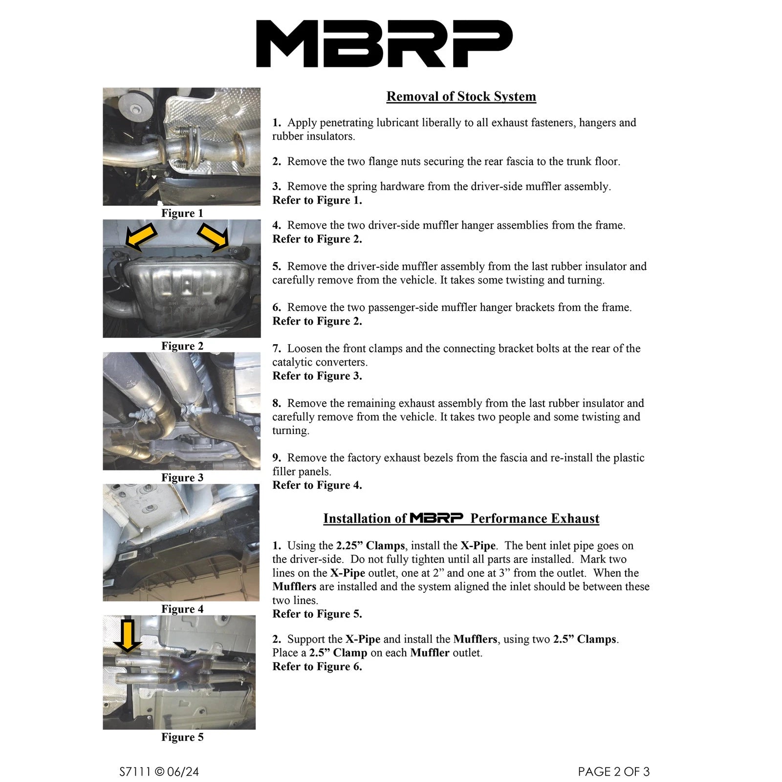 MBRP 2.5in Quad Split Rear Exit Cat-Back | Dodge Challenger 15-23 (S71113CF)