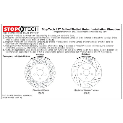 Stoptech Slotted And Drilled Brake Rotor | 2014-2019 Chevrolet Corvette (127.62146L)