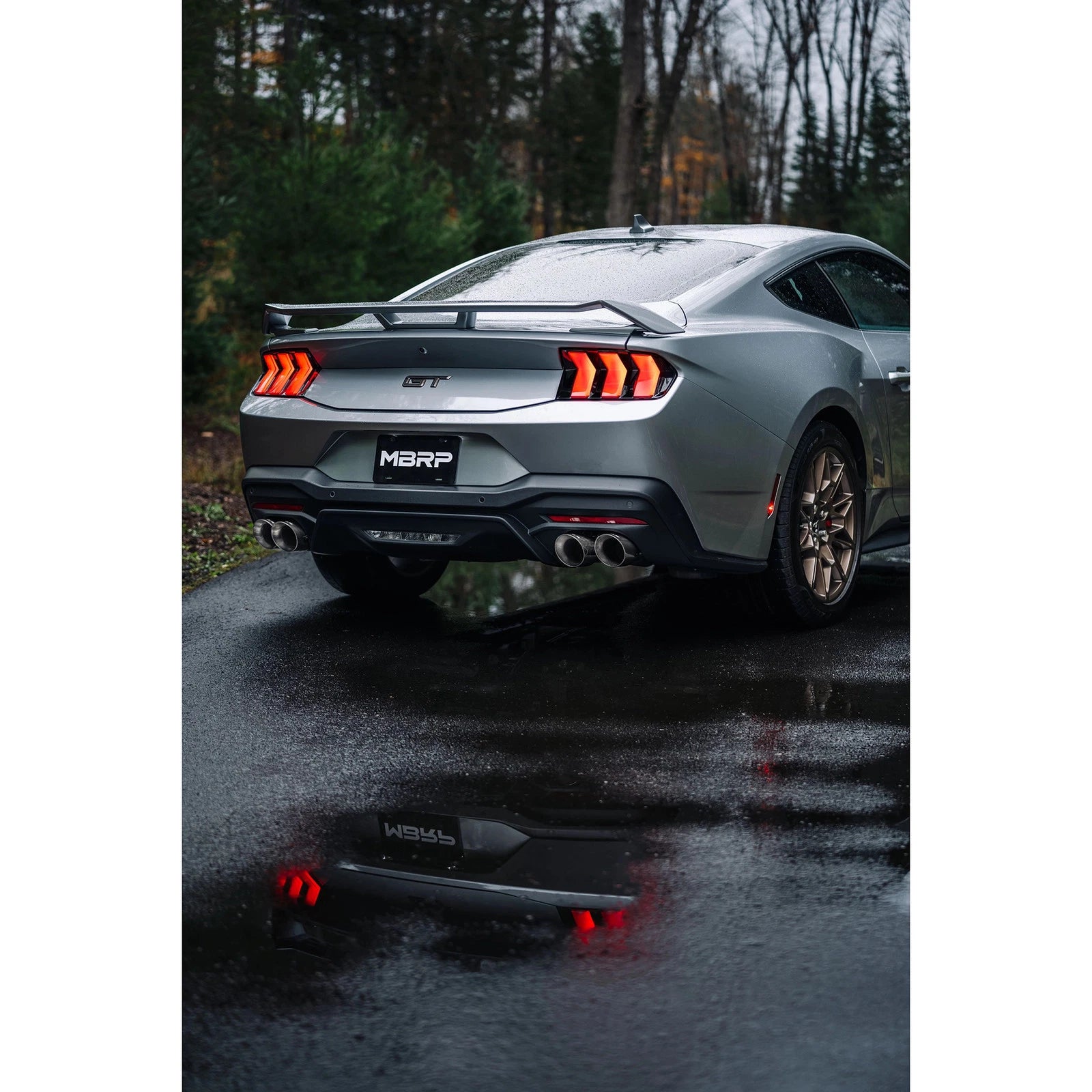 MBRP Armor Pro 3in T304 SS Cat-Back Dual Split Exhaust | Ford Mustang 5.0L (24+) (S7282304)