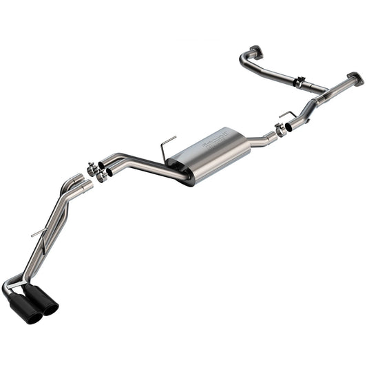 Borla 2.5" S-Type Catback Exhaust | Nissan Frontier 3.8L V6 22-23 Black Chrome Tips (140919BC)