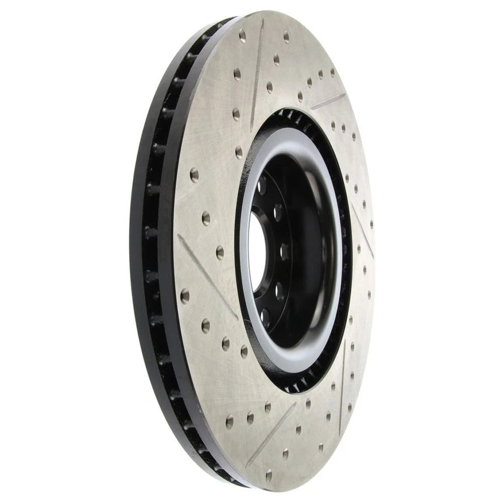 StopTech 127.33112L Front Left Drilled Brake Rotor for 08-13 Audi S3 / 09-11 CC