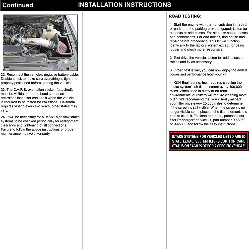 K&N 12-13 Ford F150 3.7L V6 High-Flow Performance Intake | Ford F150 (12-13) (77-2585KS)