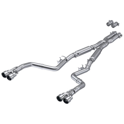 MBRP 3in Aluminized D&R Cat-Back Quad Tip Exhaust | Dodge Challenger 17+ (S7113AL)