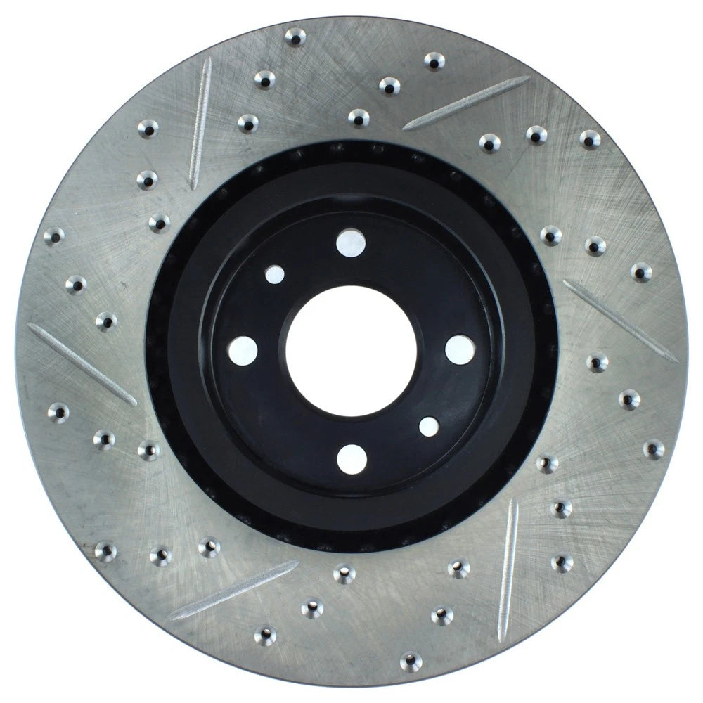StopTech 127.04004L Front Left Drilled Slotted Brake Rotor for 2012-19 Fiat 500