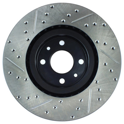 StopTech 127.04004L Front Left Drilled Slotted Brake Rotor for 2012-19 Fiat 500