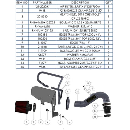 AEM Cold Air Intake System | Chevrolet Cruze (11-14) (21-744C)