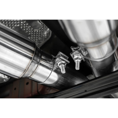 MBRP 3in Dual Rear SS Cat-Back Exhaust w/ Carbon Tips Dodge Charger 17-21 (S71173CF)