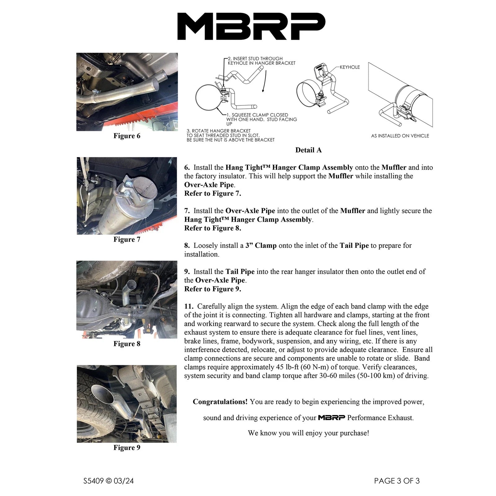 MBRP 3in Tip 3in Cat Back Turndown Exit Street Profile | Nissan Frontier (22-23) 3.8L (S5409AL)