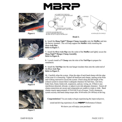 MBRP 3in Tip 3in Cat Back Turndown Exit Street Profile | Nissan Frontier (22-23) 3.8L (S5409AL)