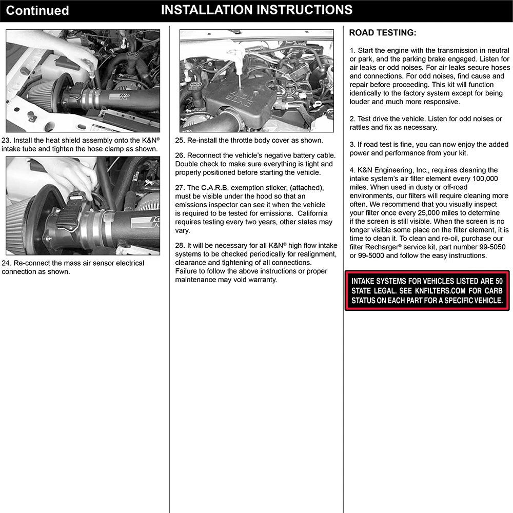 K&N 01-04 Ford Explorer V6-4.0L SOHC Performance Intake Kit | Ford Explorer (01-04) (57-2529-1)