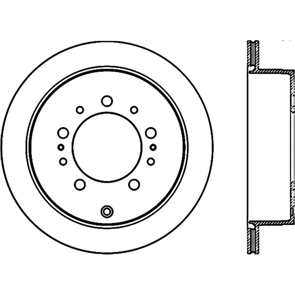 StopTech 127.44157L Rear Left Drilled Disc Brake Rotor for 2007-19 Toyota Tundra