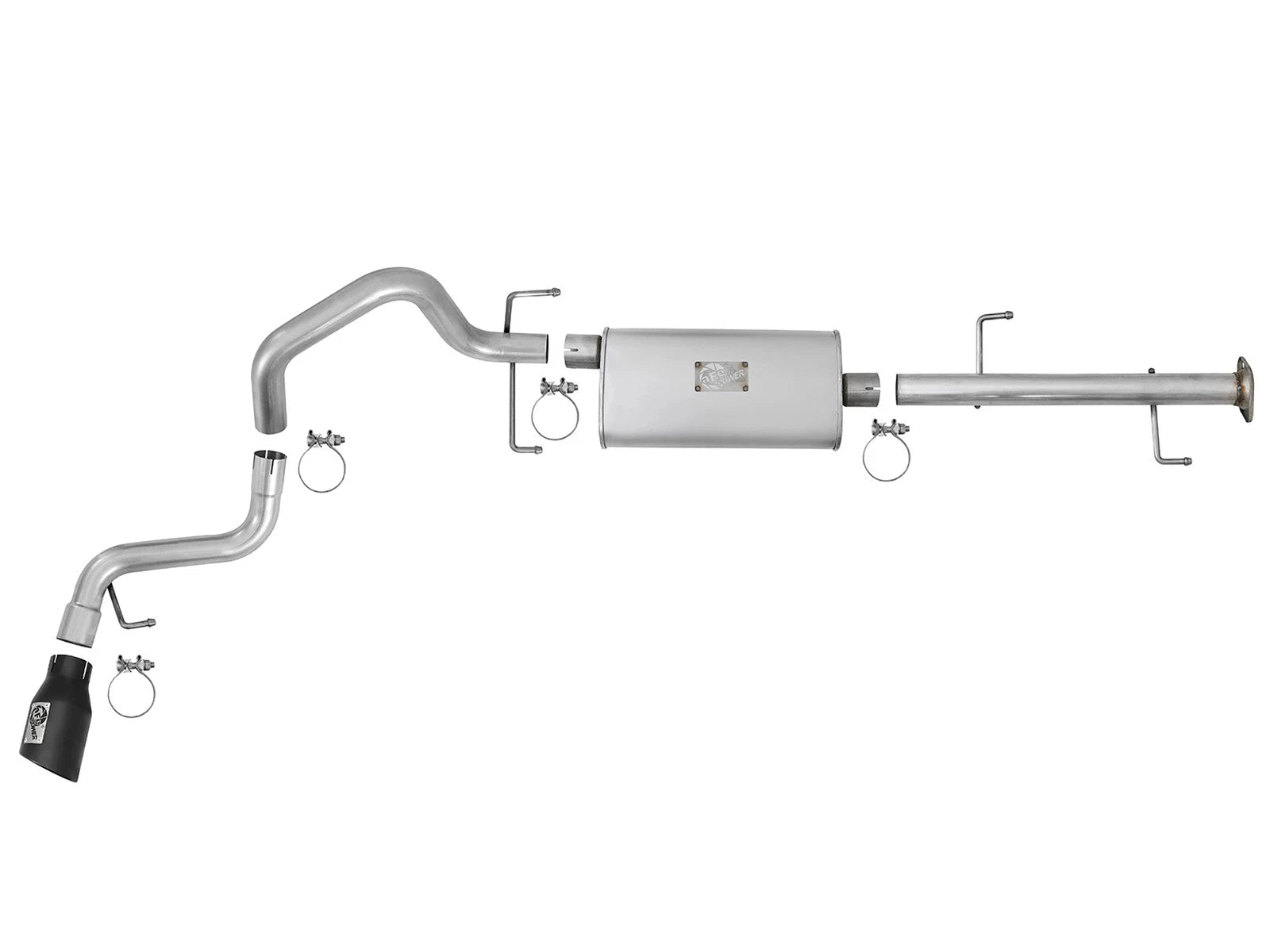 aFe 2.5in Aluminized Steel Cat-Back Exhaust w/ Black Tip Toyota FJ Cruiser (07-17) (49-06039-B)
