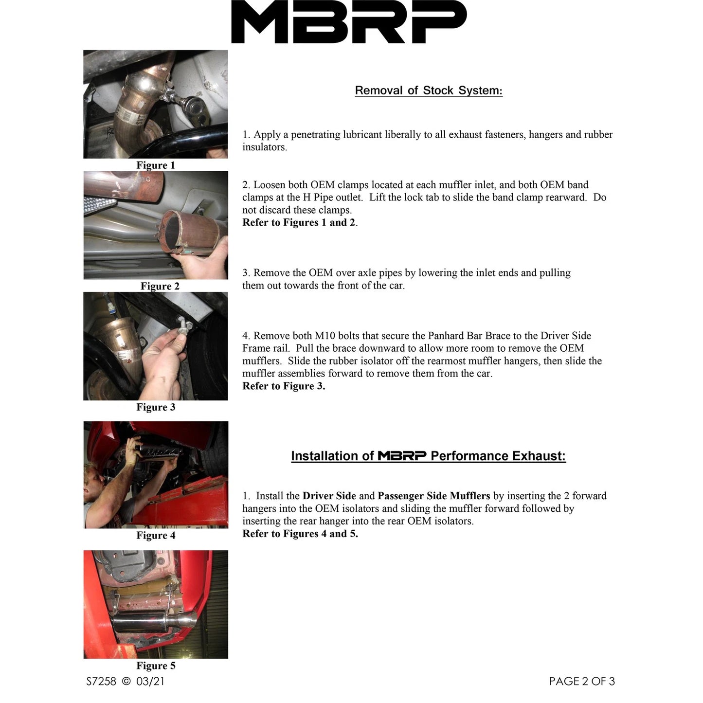 MBRP 3in Cat-Back D&S Rear Street Exhaust w/ 4in Tips - Black | Ford Mustang GT (11-14) (S7258BLK)