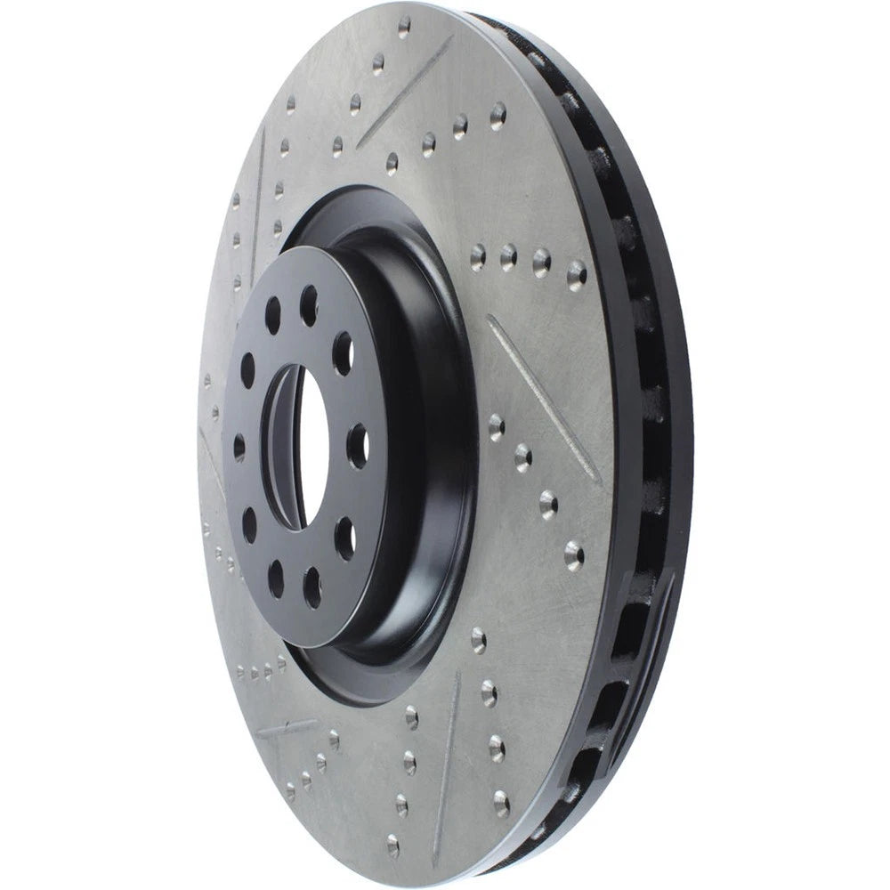 StopTech 127.33144R Front Right Drilled Brake Rotor for 2014-19 S3 / 12-17 VW CC