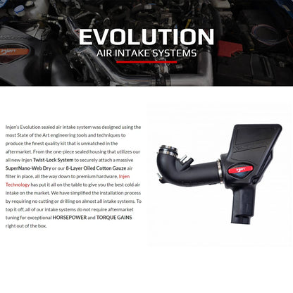 Injen Evolution Cold Air Intake | Volkswagen Golf R / Audi S3 / GTI / Audi TT (15-20/23/26) (EVO3005)