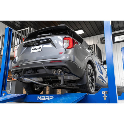 MBRP 2.5in Dual Rear Exit Axle Back w/ Quad CF Tips | Explorer ST 20-21 (S52033CF)