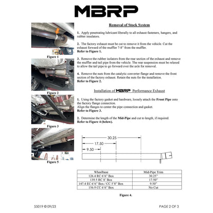 MBRP Alum. Steel 3in Cat-Back | GM 1500 Silverado/Sierra 2019-2024 (S5019AL)