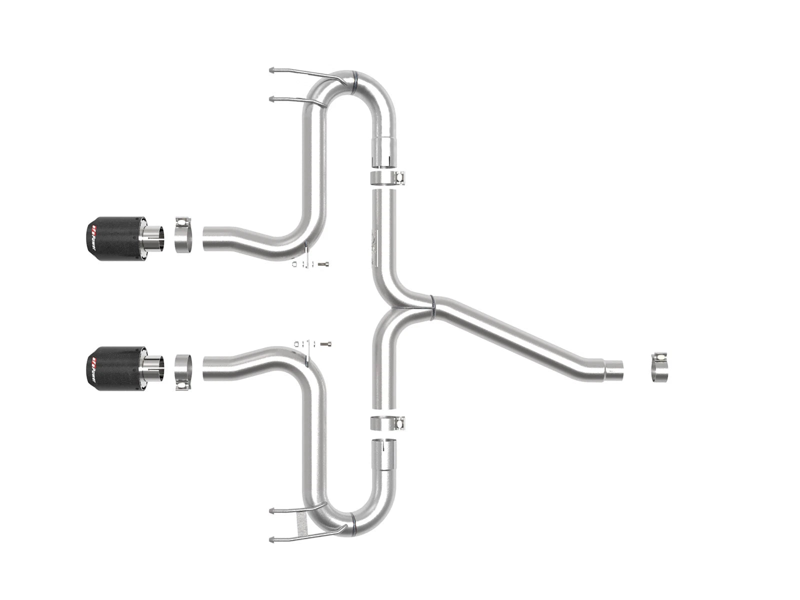 aFe Takeda 2-1/2in SS Axle-Back Exhaust w/ Blue Flame Tip | Honda Civic 17-21 (49-36625-L)